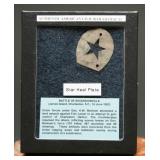 Union Army Boot Heel Star Plate - Secessionville