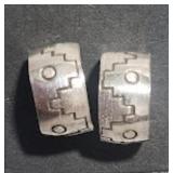 Navajo Half Moon Stud Earrings 1.9g