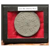 Civil War Era Zinc Shaving Mirror