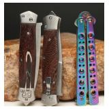 NIB Mechanically Assisted Pocket Knives (3)