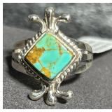 Navajo Kingsman & Sterling Silver Ring 7.5
