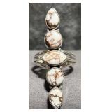 Wild Horse And Sterling Silver Ring  Size 10 1/2