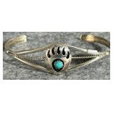 Janice Spencer Navajo Sterling Turquoise Cuff