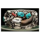 Navajo Sterling Silver Cuff by Sylvia Chee, 168.46
