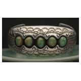 Royston Turquoise Silver Shadowbox Cuff,45.08g