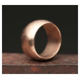 14k Gold Wide Band Ring Size 7 - 11.72g