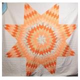 Hand-Stitched Star Quilt, Circa 1980s