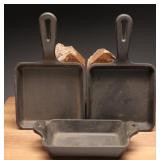 Three Small Cast Iron Pans