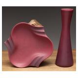 Van Briggle Pottery Ashtray and Bud Vase Set