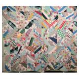 Vintage Hand-Stitched Patchwork Quilt