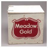 Meadow Gold Milk Wooden Cooler Box