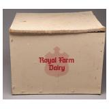 Vintage Royal Farm Dairy Wooden Milk Box