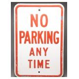 Vintage Porcelain Metal No Parking Sign