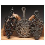 Three Cast Iron Trivets, Ornate Designs