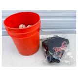 Bucket of Baseballs with Bucket Sleeve