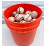 Bucket of Used Baseballs