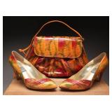 J Renee 1980s Matching Shoes and Handbag Set