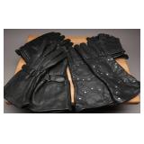 Four Pairs of Ladies Black Leather Gloves