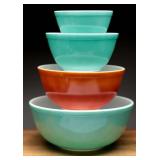 Four Pyrex Mixing Bowls, Circa 1950s