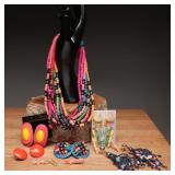 1980s Colorful Costume Jewelry Set