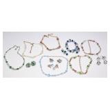 Colorful Costume Jewelry Lot With Crystals