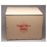 Royal Farm Dairy Wooden Box, 15x13x11.5