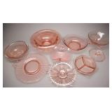 Pink Depression Glass Dishes