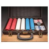 Vintage Casino Poker Set with Sahara Tahoe Chips