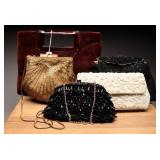 Five Vintage Handbags, Various Brands