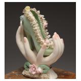 Porcelain Shoe With Hands Figurine