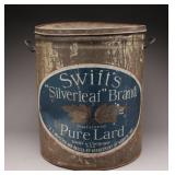 Swiftï¿½s Silverleaf Brand Lard Tin
