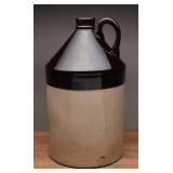 Two-Tone Stoneware Crock Jug with Handle