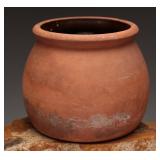 Antique Redware Pot with Crown Mark