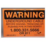 Warning Underground Cable Sign
