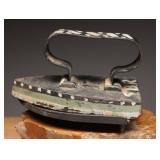 Painted Iron and Trivet Set
