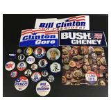 Vintage Political Buttons & Stickers