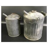 Vintage Galvanized Steel Kerosene Cans (2)