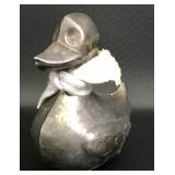 Vintage Denmark Silver Plated Duck Bank