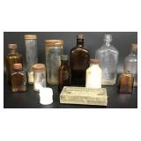 Vintage Medicine Bottles + (13)
