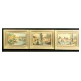 Framed J Geuens Oil Painting Prints (3)