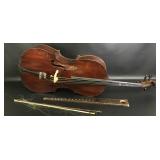 Vintage 4/4 Cello, Bow, More