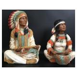Vintage American Indian Universal Statuary Figures