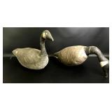 Primitive 1930s Cloth Decoy Geese (2)