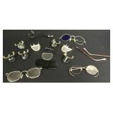 Group of Vintage Pieces and Parts of Eyeglasses
