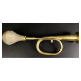 Antique Brass Car Horn with Rubber Bulb