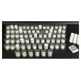 Large Group of Votive Candle Holders & LED Candles