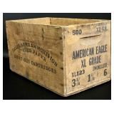 Vintage American Eagle Wooden Ammo Crate