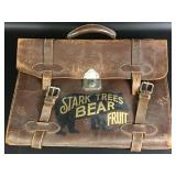 Antique "Stark Trees" Salesman Leather Briefcase