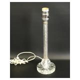 Vintage Glass Candlestick Style Electric Lamp