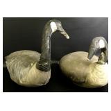 Primitive 1930s Cloth Decoy Geese (2)